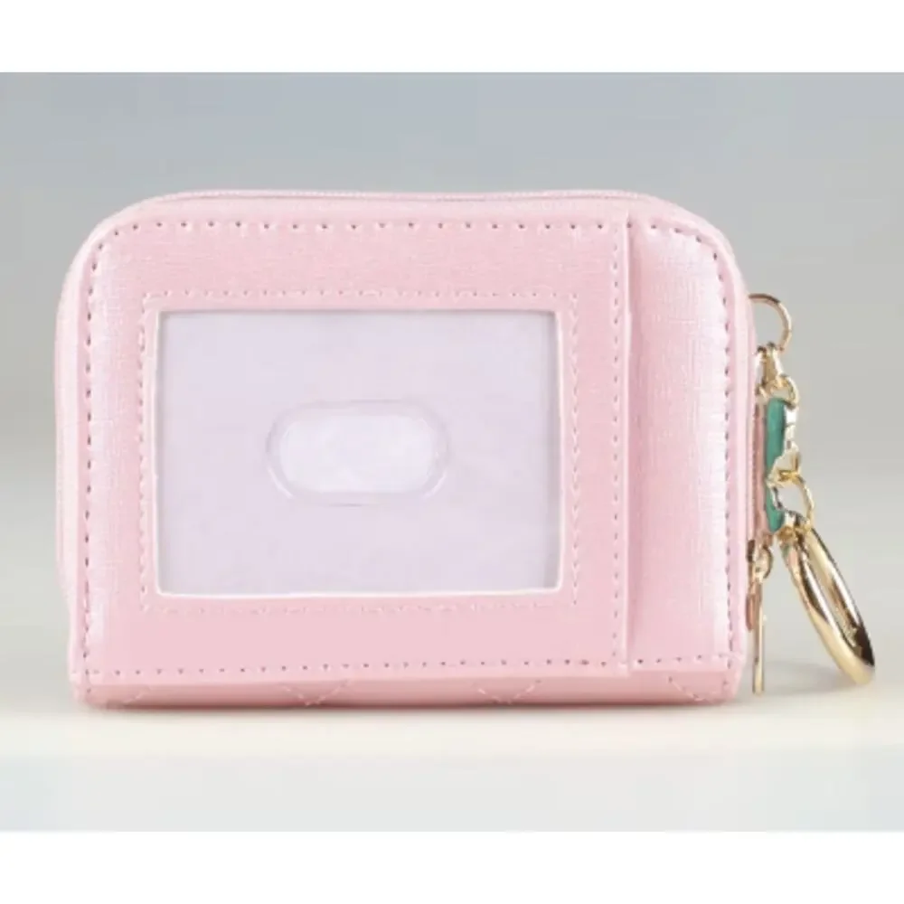 Polly Pocket, Zip-Closure, Bifold Wallet, Pink/Blue Vegan Leather - New